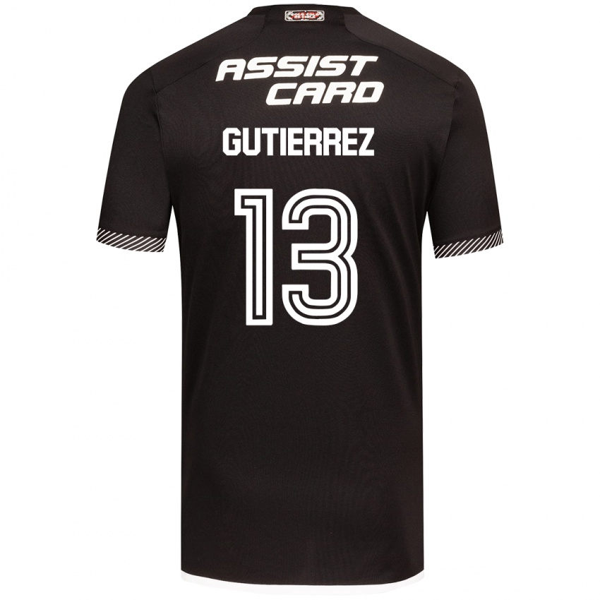 Mænd Bruno Gutiérrez #13 Sort Hvid Udebane Spillertrøjer 2024/25 Trøje T-Shirt