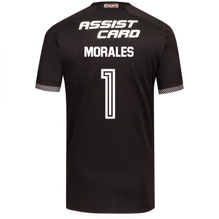 Mænd Benjamin Morales #1 Sort Hvid Udebane Spillertrøjer 2024/25 Trøje T-Shirt