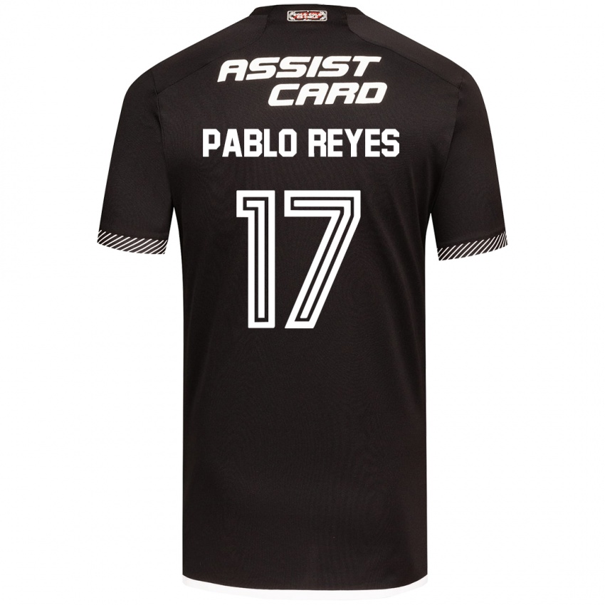 Mænd Juan Pablo Reyes #17 Sort Hvid Udebane Spillertrøjer 2024/25 Trøje T-Shirt