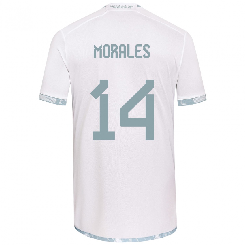 Mænd Marcelo Morales #14 Hvid Grå Udebane Spillertrøjer 2024/25 Trøje T-Shirt