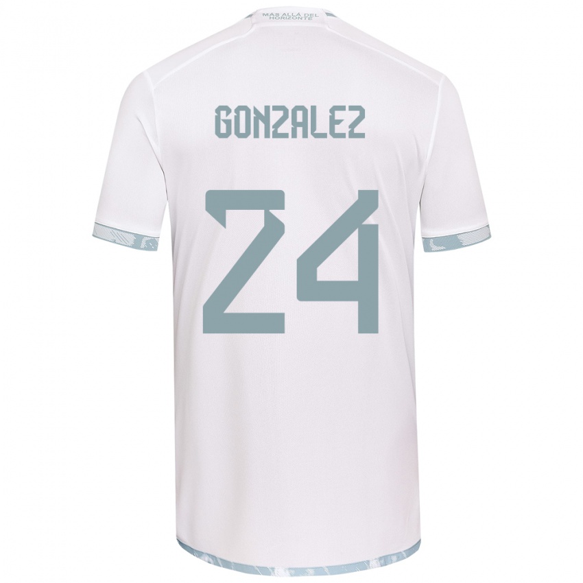 Mænd Emma González #24 Hvid Grå Udebane Spillertrøjer 2024/25 Trøje T-Shirt