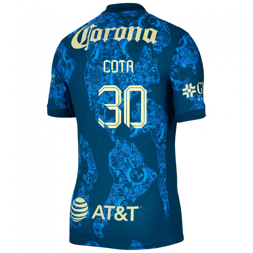 Mænd Rodolfo Cota #30 Blå Gul Udebane Spillertrøjer 2024/25 Trøje T-Shirt