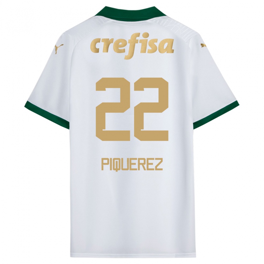 Mænd Joaquin Piquerez #22 Hvid Grøn Udebane Spillertrøjer 2024/25 Trøje T-Shirt