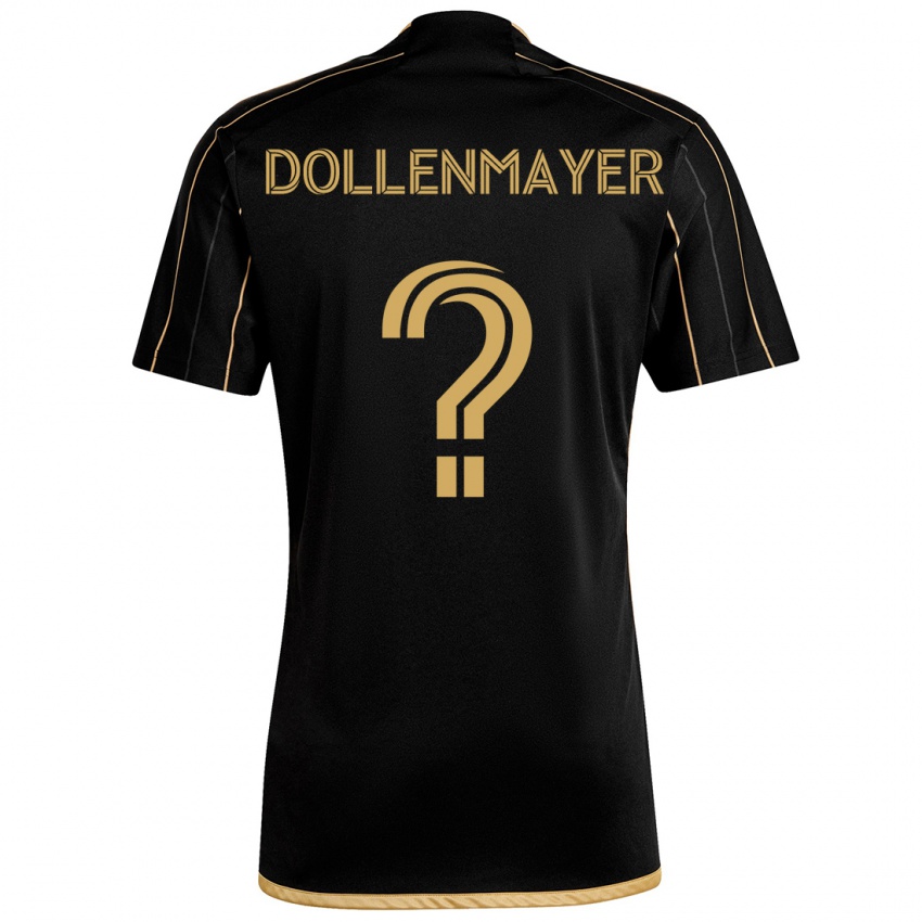 Kvinder Noah Dollenmayer #0 Sort Guld Hjemmebane Spillertrøjer 2024/25 Trøje T-Shirt