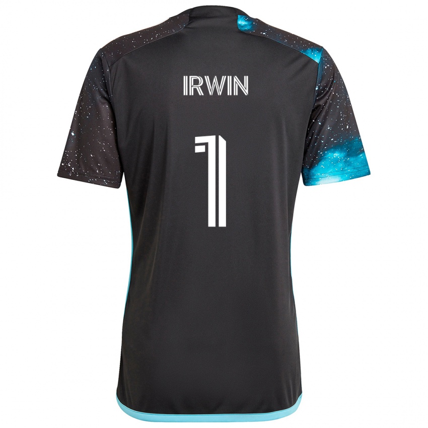 Kvinder Clint Irwin #1 Sort Blå Hjemmebane Spillertrøjer 2024/25 Trøje T-Shirt