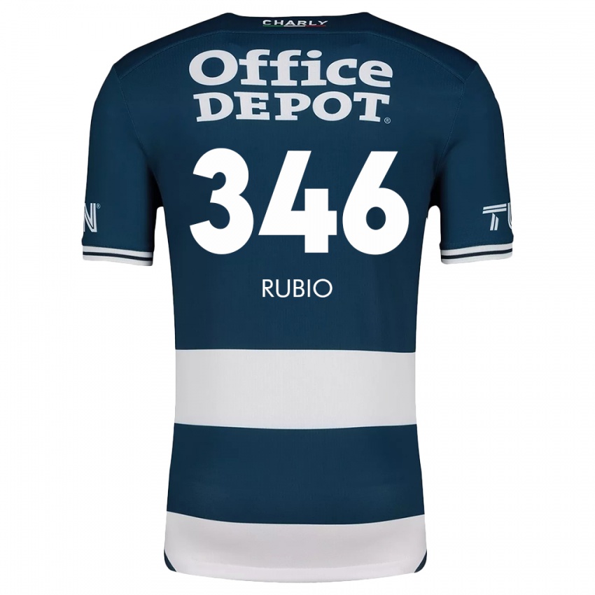 Kvinder Mateo Rubio #346 Blå Hvid Hjemmebane Spillertrøjer 2024/25 Trøje T-Shirt