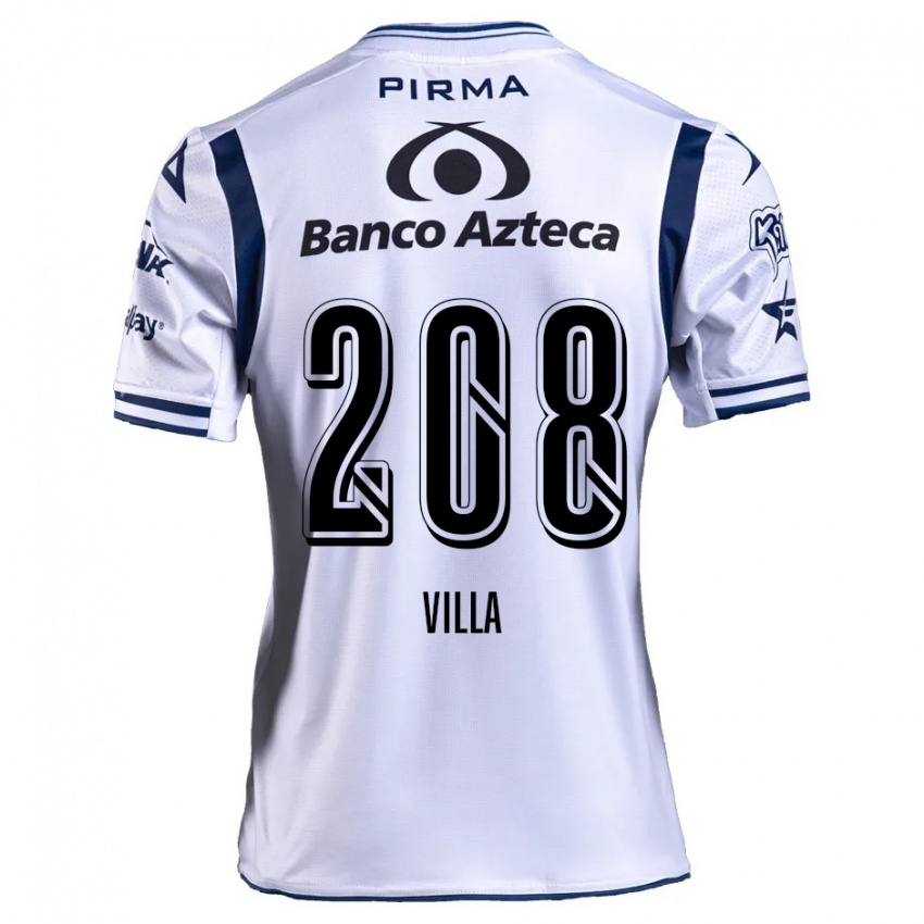 Kvinder Patrick Villa #208 Hvid Marineblå Hjemmebane Spillertrøjer 2024/25 Trøje T-Shirt