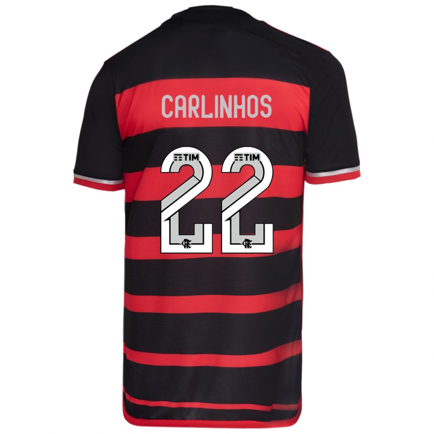 Kvinder Carlinhos #22 Rød Sort Hjemmebane Spillertrøjer 2024/25 Trøje T-Shirt