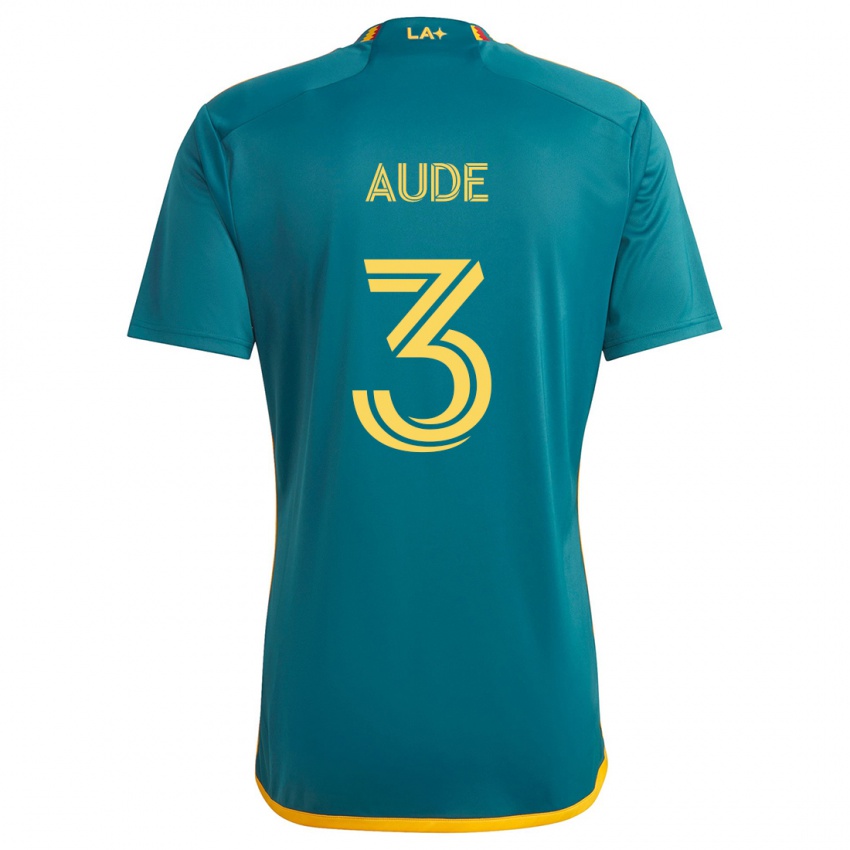 Kvinder Julián Aude #3 Grøn Gul Udebane Spillertrøjer 2024/25 Trøje T-Shirt