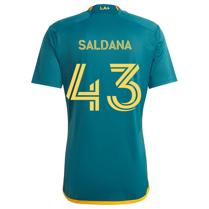 Kvinder Adam Saldaña #43 Grøn Gul Udebane Spillertrøjer 2024/25 Trøje T-Shirt