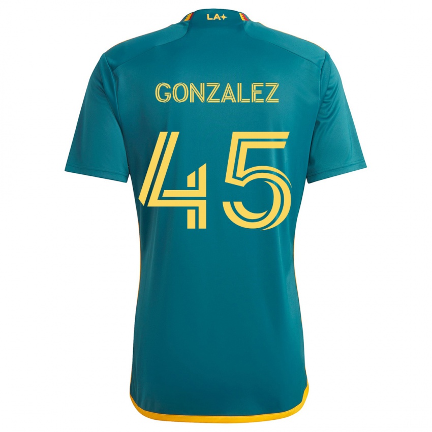 Kvinder Adrián González #45 Grøn Gul Udebane Spillertrøjer 2024/25 Trøje T-Shirt