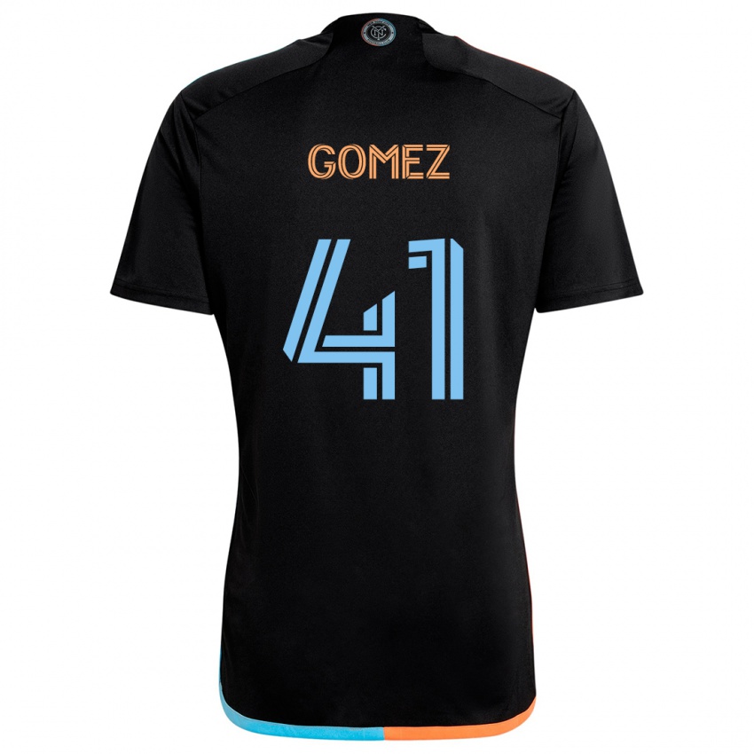 Kvinder Julián Gómez #41 Sort Orange Blå Udebane Spillertrøjer 2024/25 Trøje T-Shirt