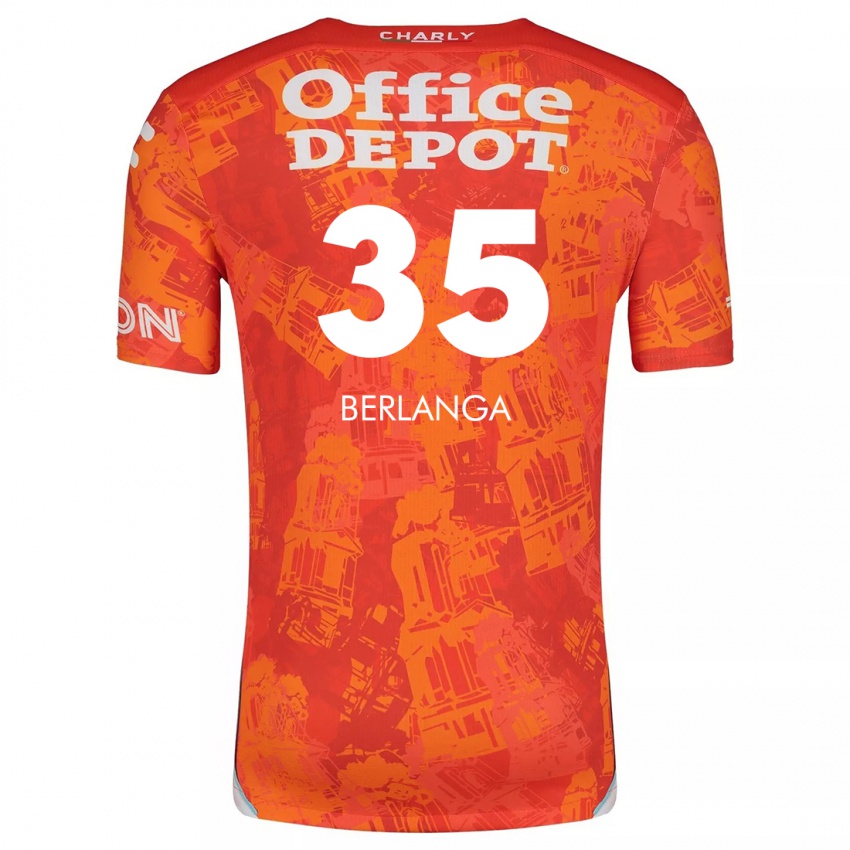 Kvinder Jorge Berlanga #35 Orange Hvid Udebane Spillertrøjer 2024/25 Trøje T-Shirt