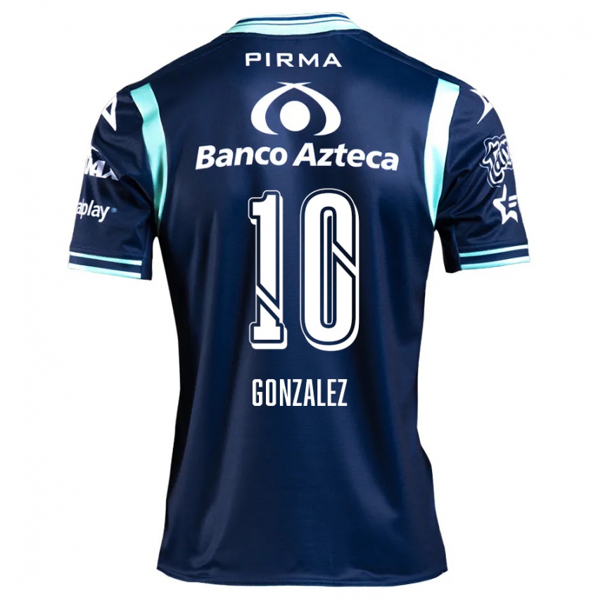 Kvinder Jair Gonzalez #10 Marine Blå Udebane Spillertrøjer 2024/25 Trøje T-Shirt