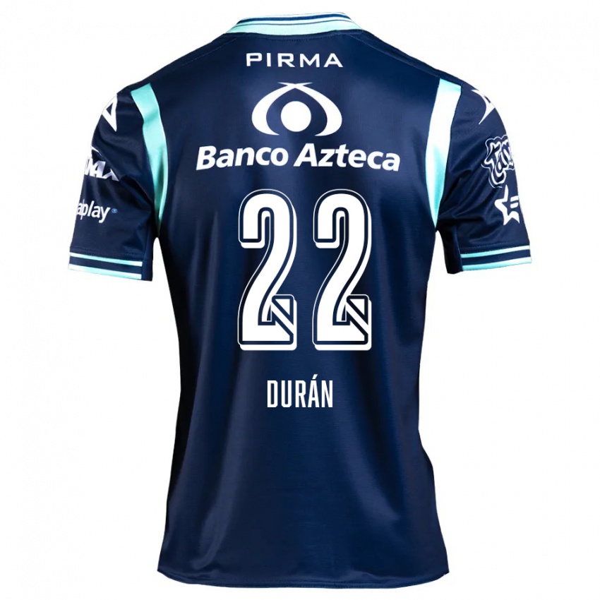 Kvinder Rafael Durán #22 Marine Blå Udebane Spillertrøjer 2024/25 Trøje T-Shirt