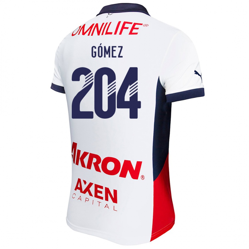 Kvinder Luis Gómez #204 Hvid Rød Blå Udebane Spillertrøjer 2024/25 Trøje T-Shirt