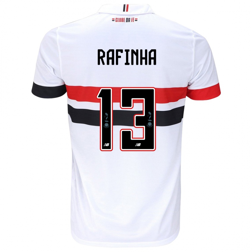 Børn Rafinha #13 Hvid Rød Sort Hjemmebane Spillertrøjer 2024/25 Trøje T-Shirt