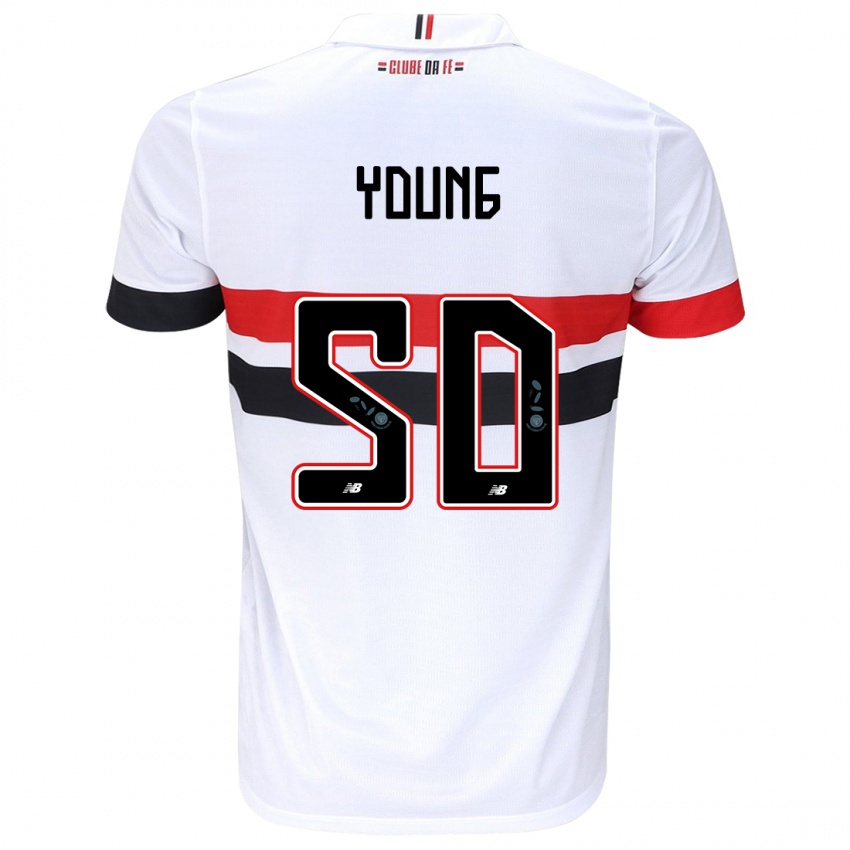 Børn Young #50 Hvid Rød Sort Hjemmebane Spillertrøjer 2024/25 Trøje T-Shirt