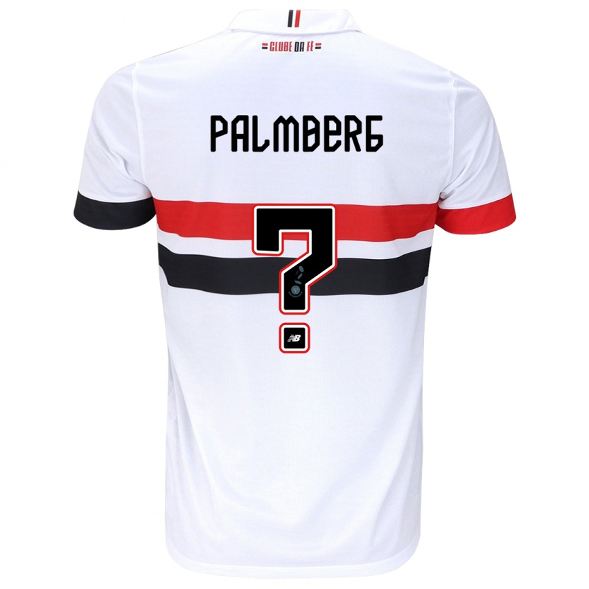 Børn Palmberg #0 Hvid Rød Sort Hjemmebane Spillertrøjer 2024/25 Trøje T-Shirt