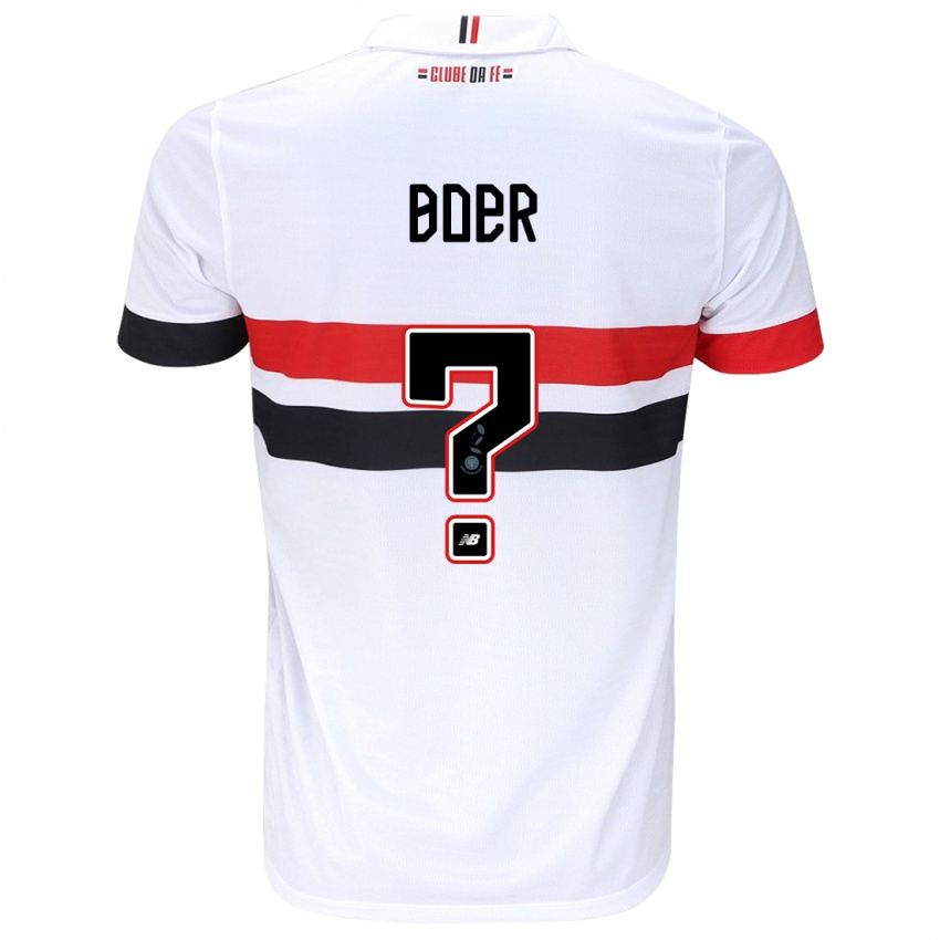 Børn Enzo Boer #0 Hvid Rød Sort Hjemmebane Spillertrøjer 2024/25 Trøje T-Shirt