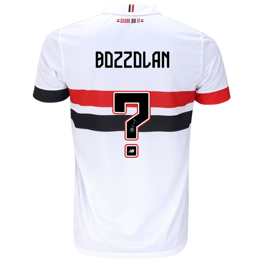 Børn Gabriel Bozzolan #0 Hvid Rød Sort Hjemmebane Spillertrøjer 2024/25 Trøje T-Shirt