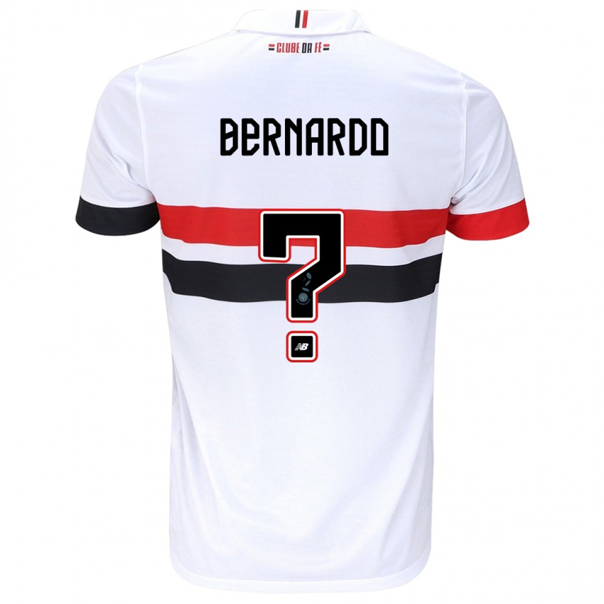 Børn Bernardo #0 Hvid Rød Sort Hjemmebane Spillertrøjer 2024/25 Trøje T-Shirt