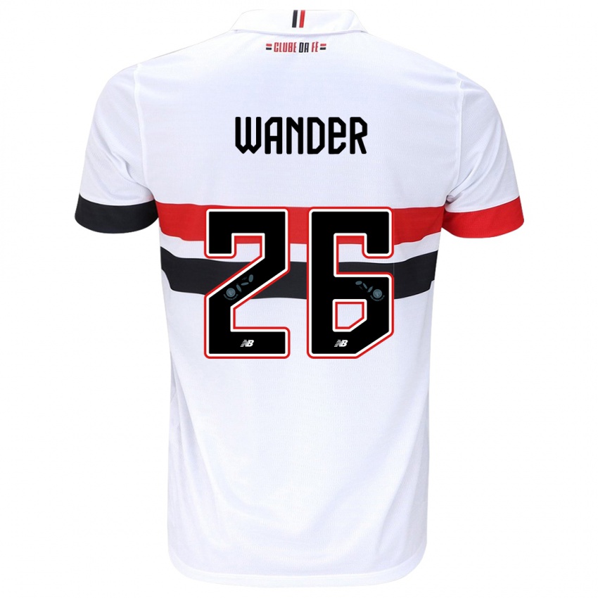 Børn Talles Wander #26 Hvid Rød Sort Hjemmebane Spillertrøjer 2024/25 Trøje T-Shirt