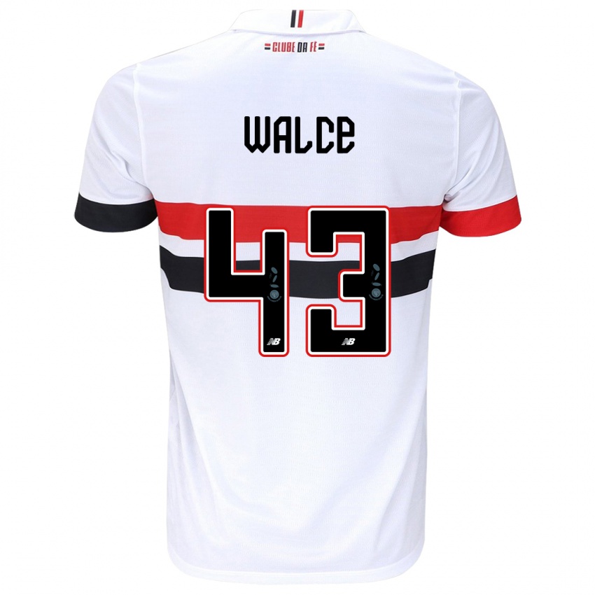 Børn Walce #43 Hvid Rød Sort Hjemmebane Spillertrøjer 2024/25 Trøje T-Shirt