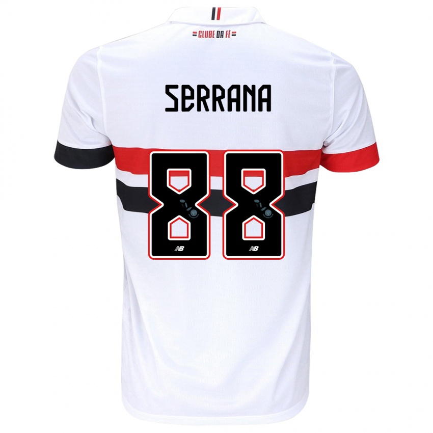 Børn Serrana #88 Hvid Rød Sort Hjemmebane Spillertrøjer 2024/25 Trøje T-Shirt