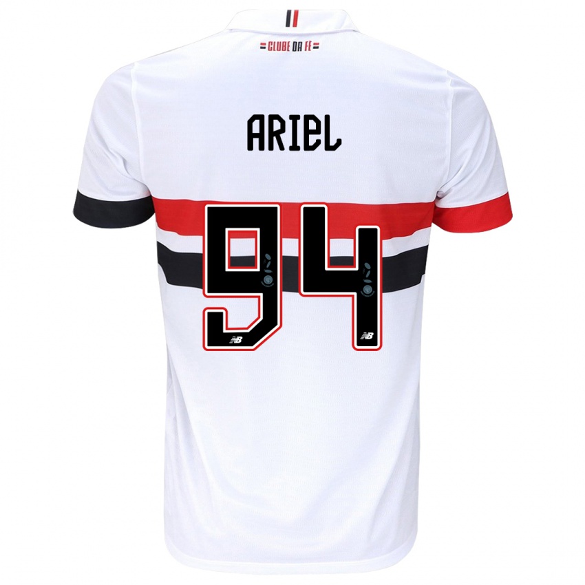 Børn Ariel #94 Hvid Rød Sort Hjemmebane Spillertrøjer 2024/25 Trøje T-Shirt