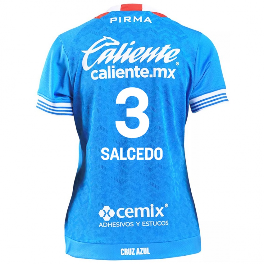 Børn Carlos Salcedo #3 Himmelblå Hjemmebane Spillertrøjer 2024/25 Trøje T-Shirt