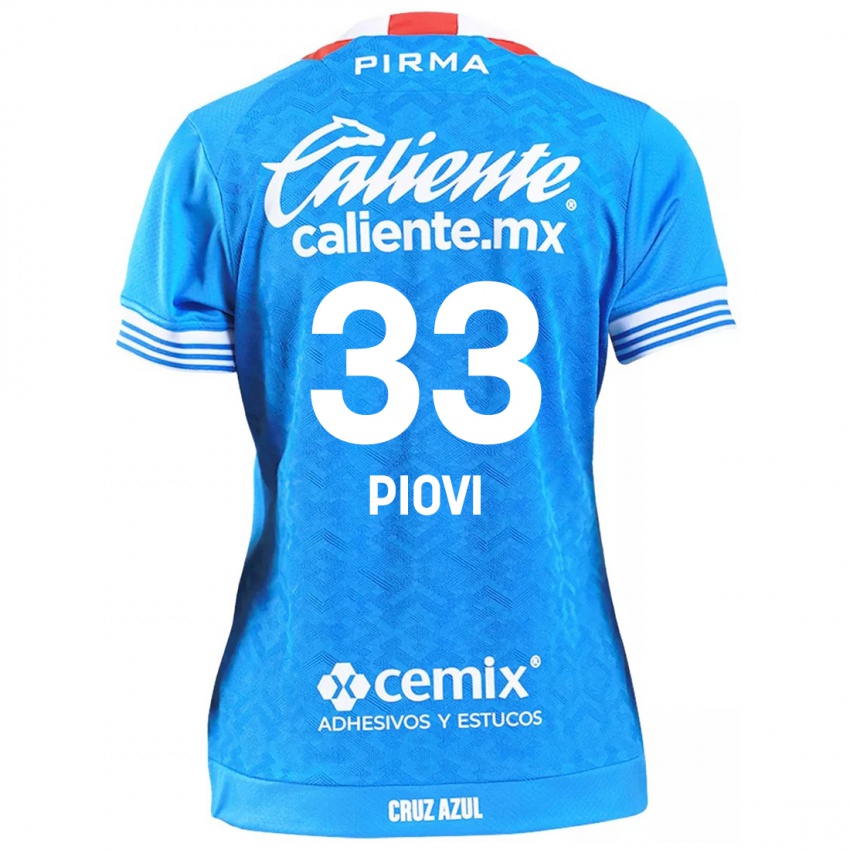 Børn Gonzalo Piovi #33 Himmelblå Hjemmebane Spillertrøjer 2024/25 Trøje T-Shirt