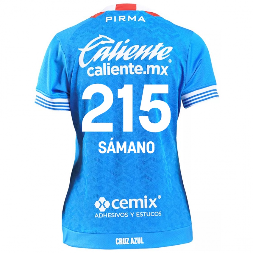 Børn Fernando Sámano #215 Himmelblå Hjemmebane Spillertrøjer 2024/25 Trøje T-Shirt