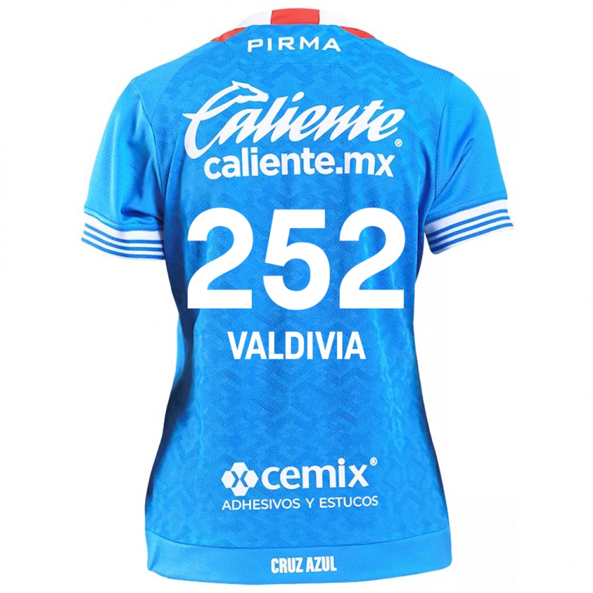 Børn Christian Valdivia #252 Himmelblå Hjemmebane Spillertrøjer 2024/25 Trøje T-Shirt