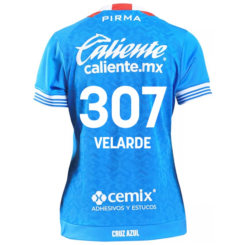 Børn Juan Velarde #307 Himmelblå Hjemmebane Spillertrøjer 2024/25 Trøje T-Shirt