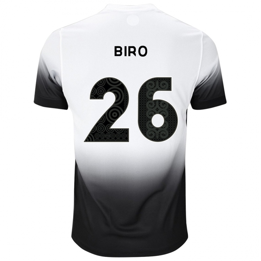 Børn Biro #26 Hvid Sort Hjemmebane Spillertrøjer 2024/25 Trøje T-Shirt