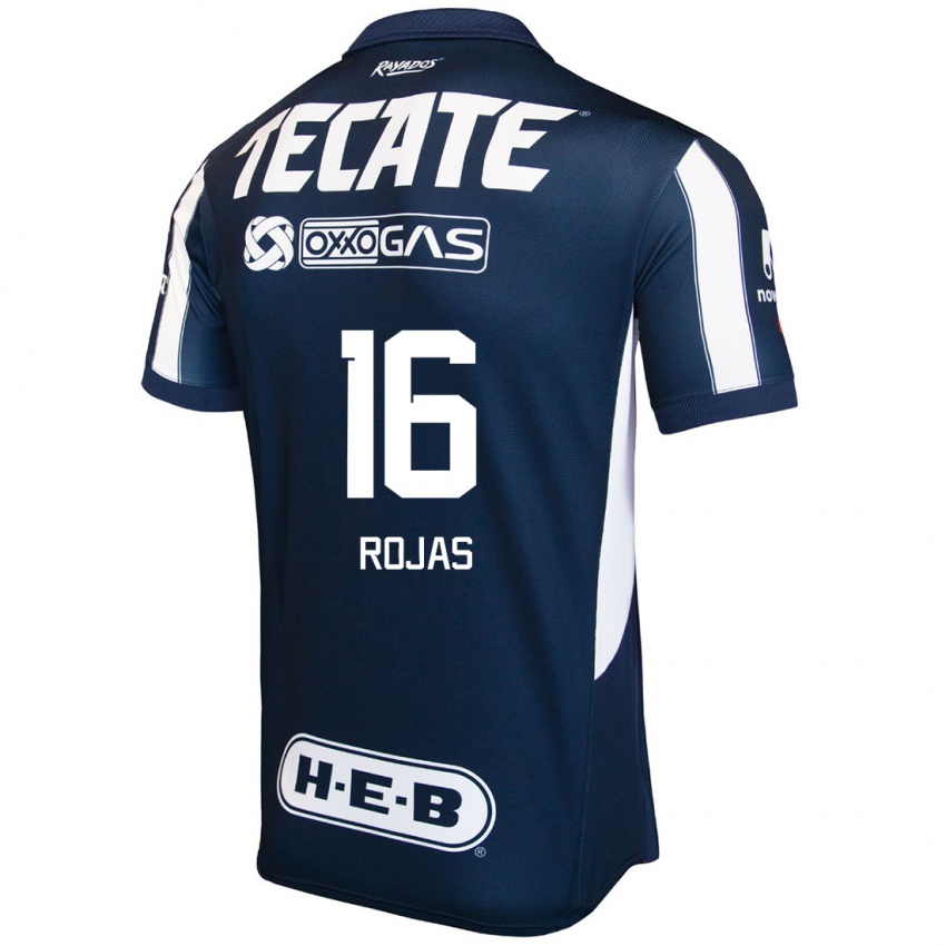 Børn Johan Rojas #16 Blå Rød Hvid Hjemmebane Spillertrøjer 2024/25 Trøje T-Shirt