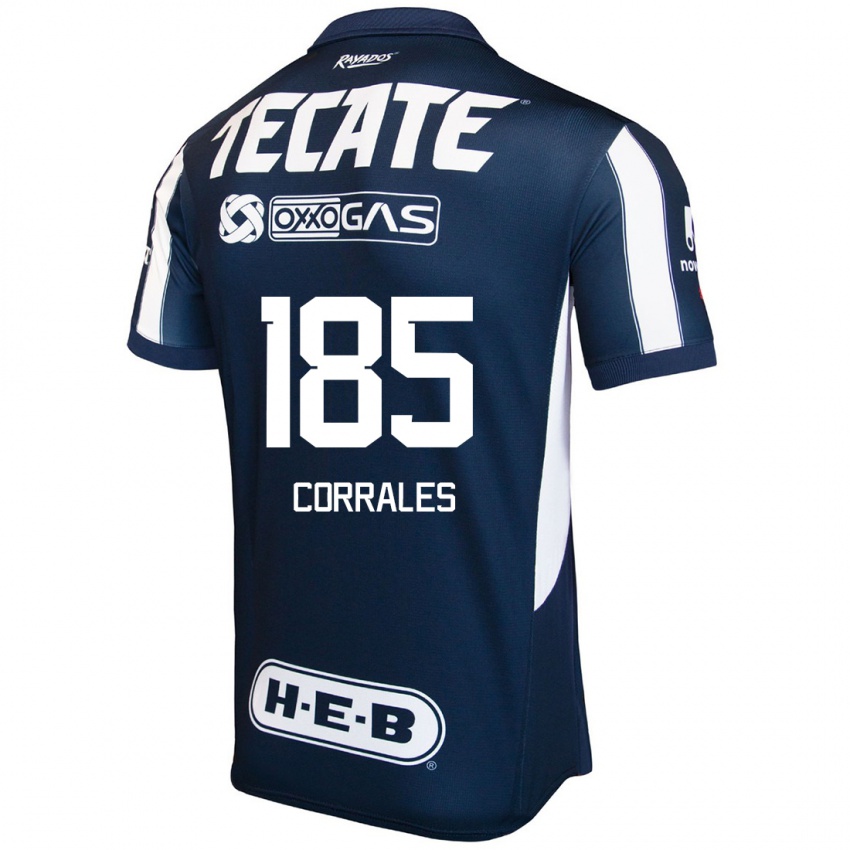 Børn Ángel Corrales #185 Blå Rød Hvid Hjemmebane Spillertrøjer 2024/25 Trøje T-Shirt