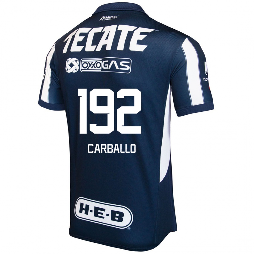 Børn Erick Carballo #192 Blå Rød Hvid Hjemmebane Spillertrøjer 2024/25 Trøje T-Shirt