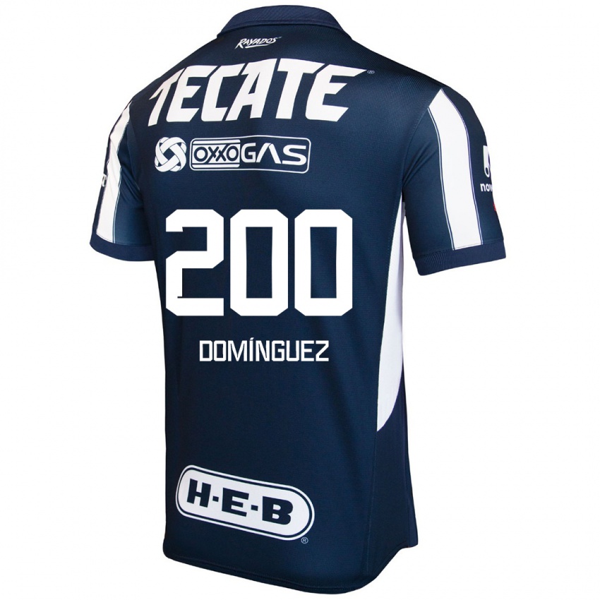 Børn Joel Domínguez #200 Blå Rød Hvid Hjemmebane Spillertrøjer 2024/25 Trøje T-Shirt