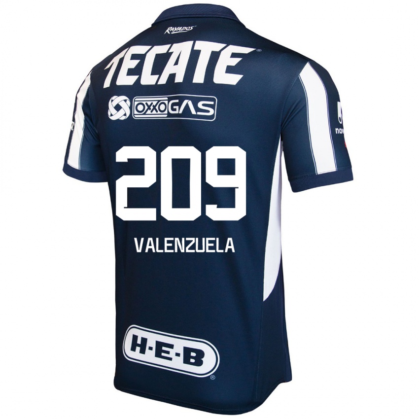 Børn Francisco Valenzuela #209 Blå Rød Hvid Hjemmebane Spillertrøjer 2024/25 Trøje T-Shirt