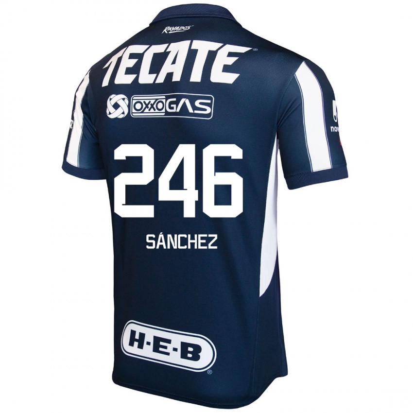 Børn Diego Sánchez #246 Blå Rød Hvid Hjemmebane Spillertrøjer 2024/25 Trøje T-Shirt