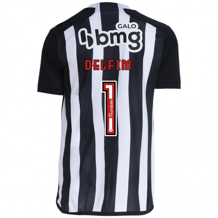 Børn Gabriel Delfim #1 Hvid Sort Hjemmebane Spillertrøjer 2024/25 Trøje T-Shirt