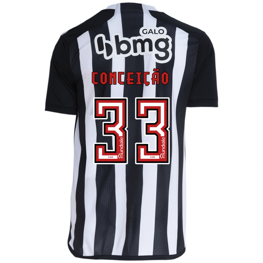 Børn Robert Conceição #33 Hvid Sort Hjemmebane Spillertrøjer 2024/25 Trøje T-Shirt