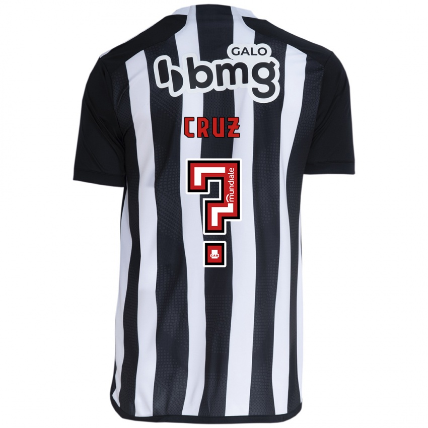 Børn Dudu Cruz #0 Hvid Sort Hjemmebane Spillertrøjer 2024/25 Trøje T-Shirt