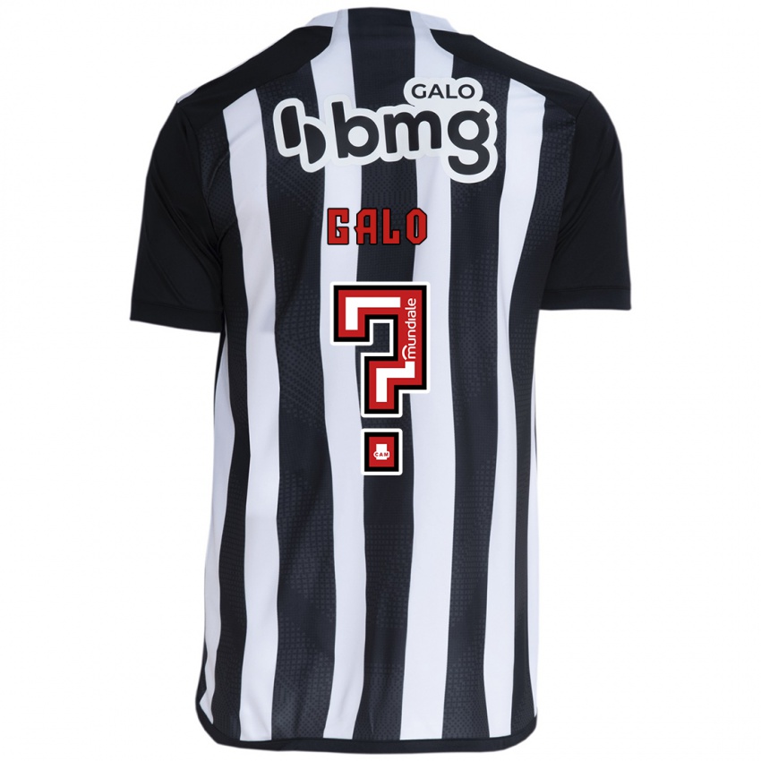 Børn Diego Galo #0 Hvid Sort Hjemmebane Spillertrøjer 2024/25 Trøje T-Shirt