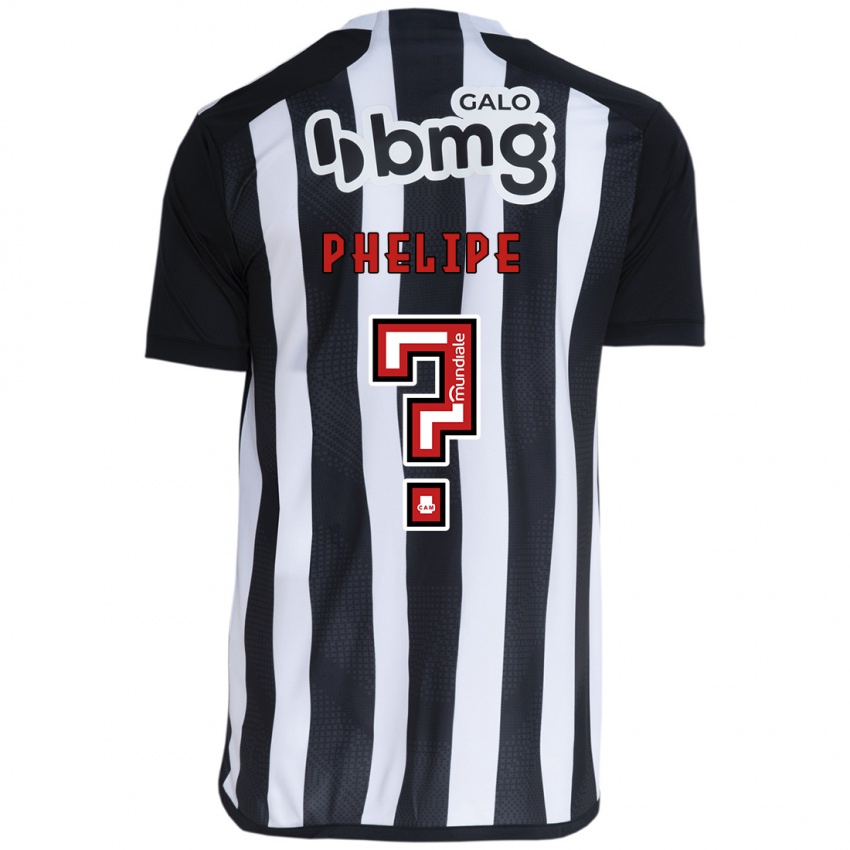 Børn Zé Phelipe #0 Hvid Sort Hjemmebane Spillertrøjer 2024/25 Trøje T-Shirt