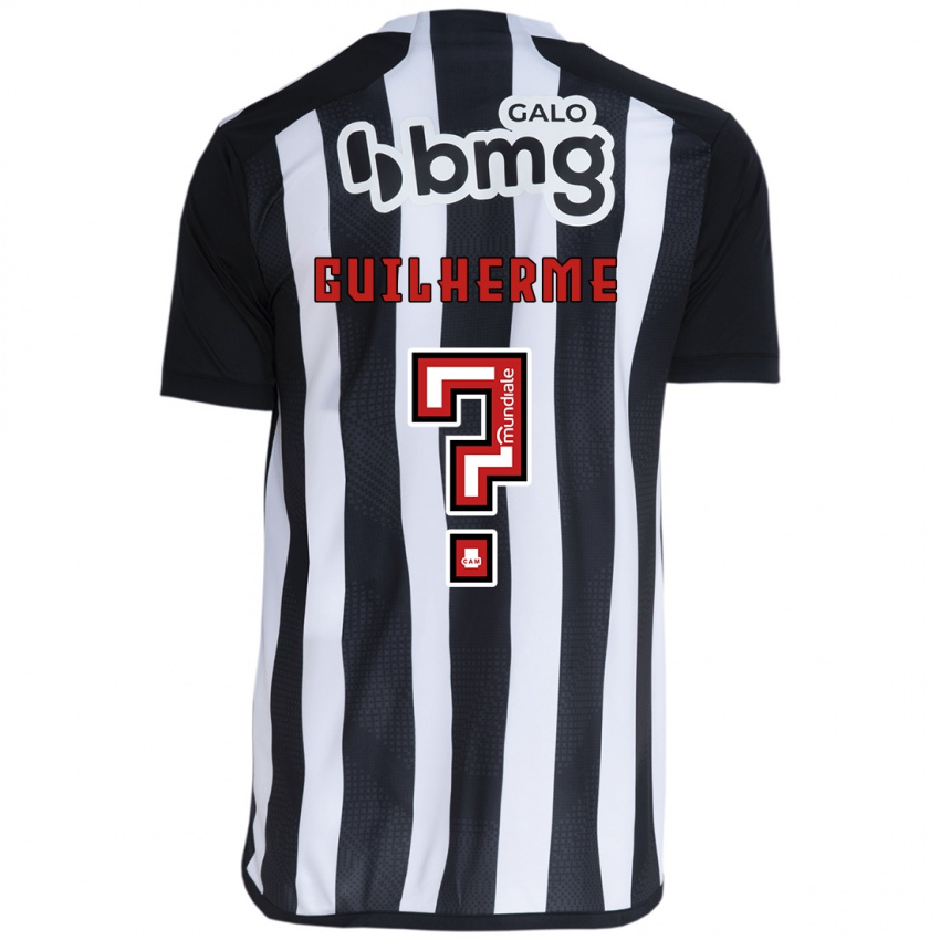 Børn Kauan Guilherme #0 Hvid Sort Hjemmebane Spillertrøjer 2024/25 Trøje T-Shirt