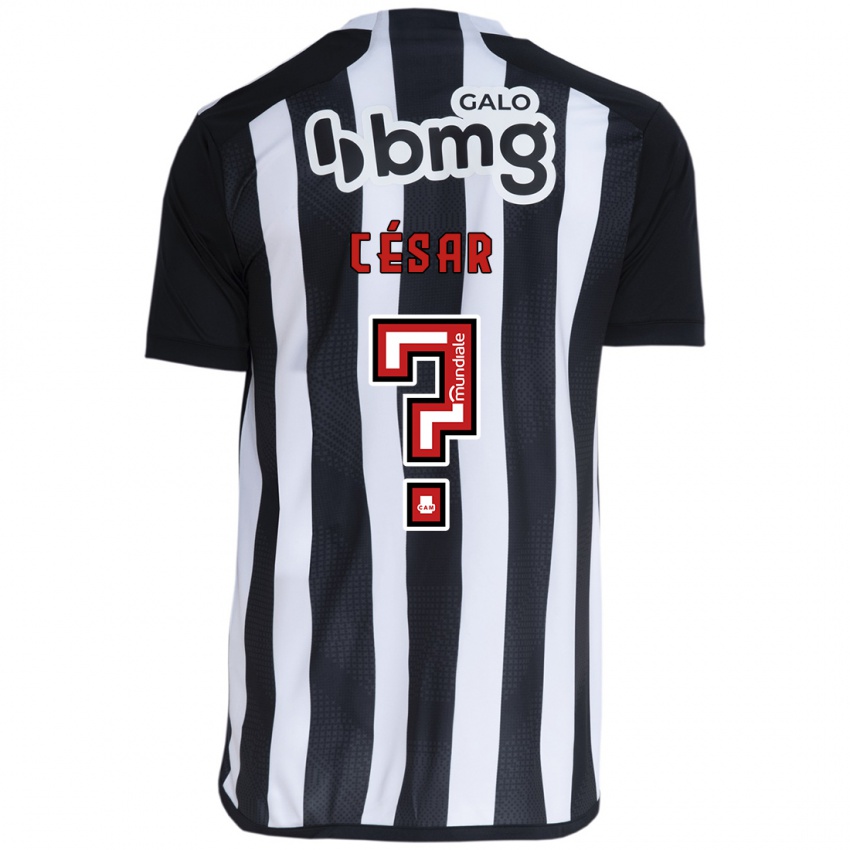 Børn Julio César #0 Hvid Sort Hjemmebane Spillertrøjer 2024/25 Trøje T-Shirt