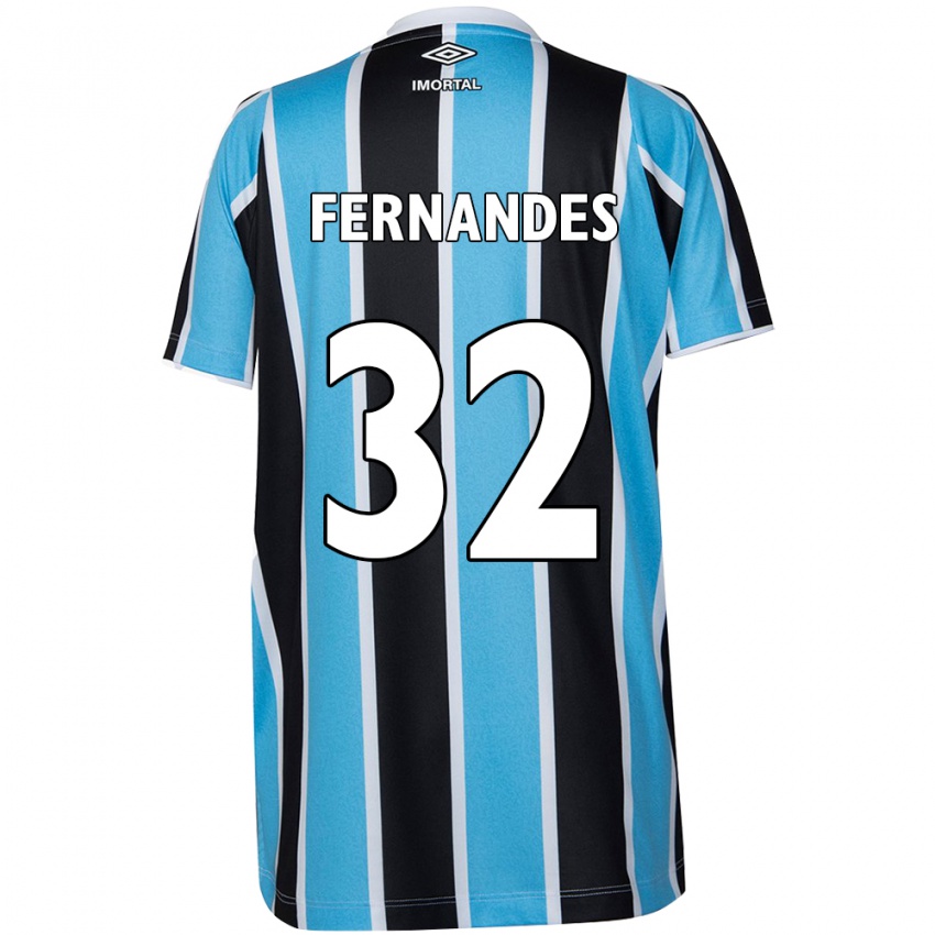 Børn Nathan Fernandes #32 Blå Sort Hvid Hjemmebane Spillertrøjer 2024/25 Trøje T-Shirt